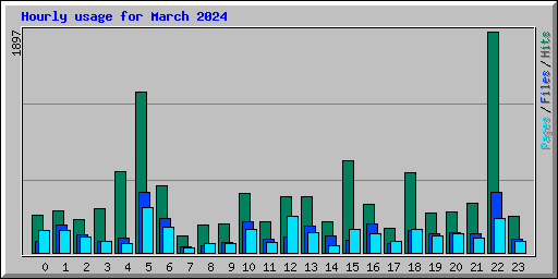 Hourly usage for March 2024