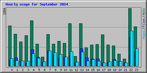 Hourly usage for September 2024